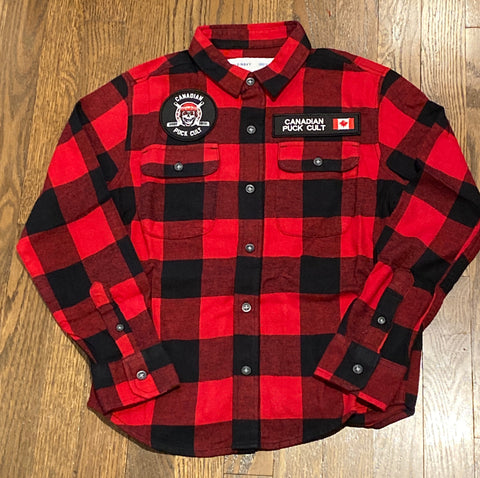 *BACK IN STOCK* KIDS CLASSIC CULT DOUBLE POCKET RED PLAID SHIRT
