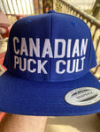 PUCK CULT BLUE ICE CULT BILLBOARD FLATBRIM SNAPBACK HAT