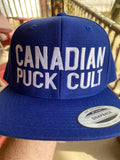 PUCK CULT BLUE ICE CULT BILLBOARD FLATBRIM SNAPBACK HAT