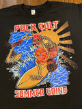 ADULTS PUCK CULT SUMMER GRIND SURFER T-SHIRT (BLACK)