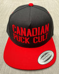 *NEW* BLACK & RED PUCK CULT BILLBOARD FLAT-BRIM SNAPBACK HAT