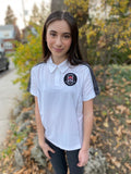 WOMENS WHITE PUCK CULT GOLF SHIRT