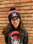 LIMITED EDITION VINTAGE CLASSIC CULT BLACK POM-POM TOQUE (WHITE LETTERS)