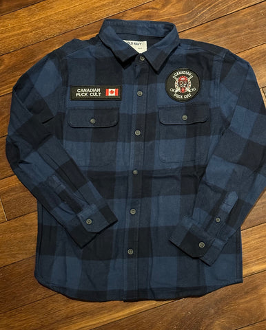 *LIMITED EDITION* KIDS BLUE ICE CULT TENDIES WITH ATTITUDE BLUE PLAID SHIRT