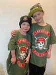 KIDS MILITARY GREEN CLASSIC CULT T-SHIRT