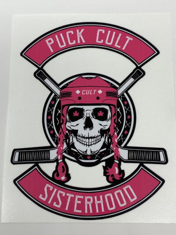 NEW* PUCK CULT SISTERHOOD VINYL LAMINATED DECAL STICKERS