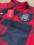 LIMITED EDITION PUCK CULT/CCM RED BUFFALO PLAID LUMBER SHIRT - PLAYER LOGO