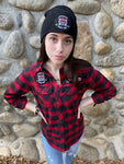 Women's Red Plaid Shirt