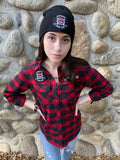 Women's Red Plaid Shirt