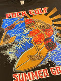 ADULTS PUCK CULT SUMMER GRIND SURFER T-SHIRT (BLACK)