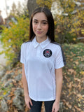 WOMENS WHITE PUCK CULT GOLF SHIRT