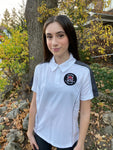 WOMENS WHITE TENDIES WITH ATTITUDE GOLF SHIRT