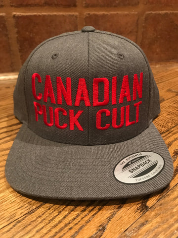 Puck Cult Gun-Metal Grey Billboard Snapback Hat