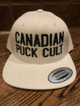 Puck Cult Winter White Melton Wool Snapback Hat